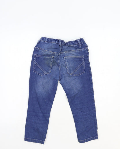 NEXT Girls Blue Cotton Skinny Jeans Size 9 Years Regular