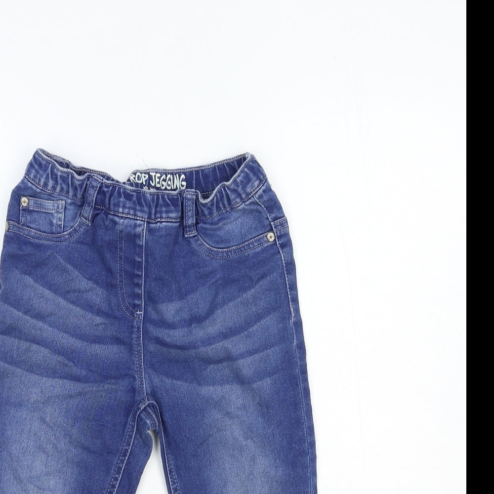 NEXT Girls Blue Cotton Skinny Jeans Size 9 Years Regular