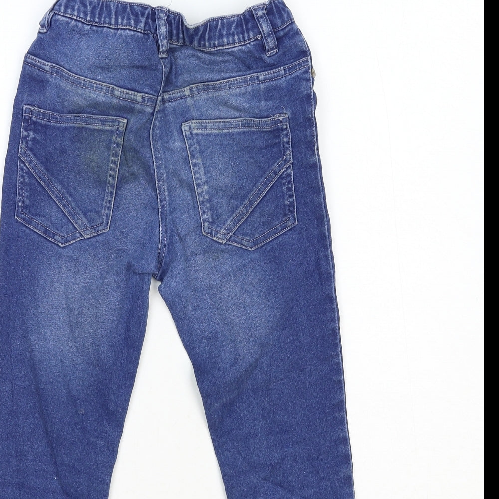 NEXT Girls Blue Cotton Skinny Jeans Size 9 Years Regular