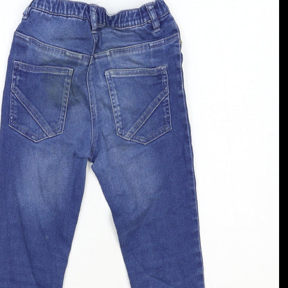 NEXT Girls Blue Cotton Skinny Jeans Size 9 Years Regular