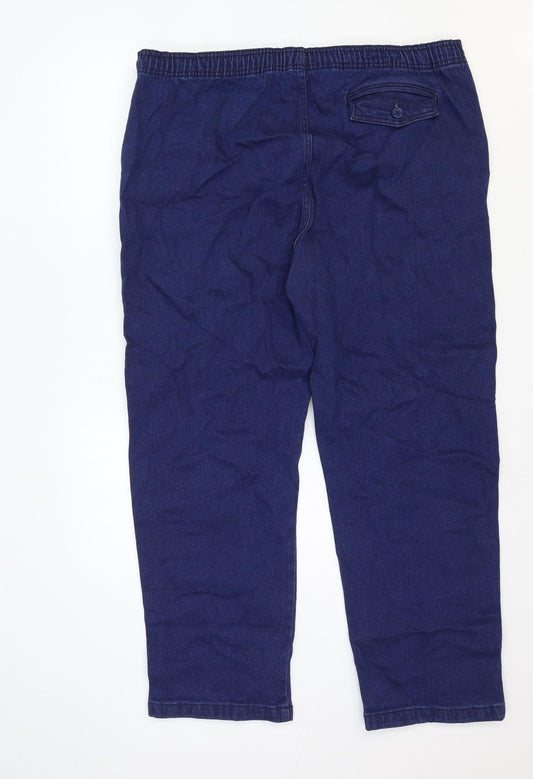 Pegasus Womens Blue Cotton Straight Jeans Size 40 in Regular Zip