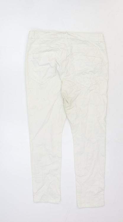 Womens UK Size 32 in VERO MODA Regular Fit Straight White Jeans