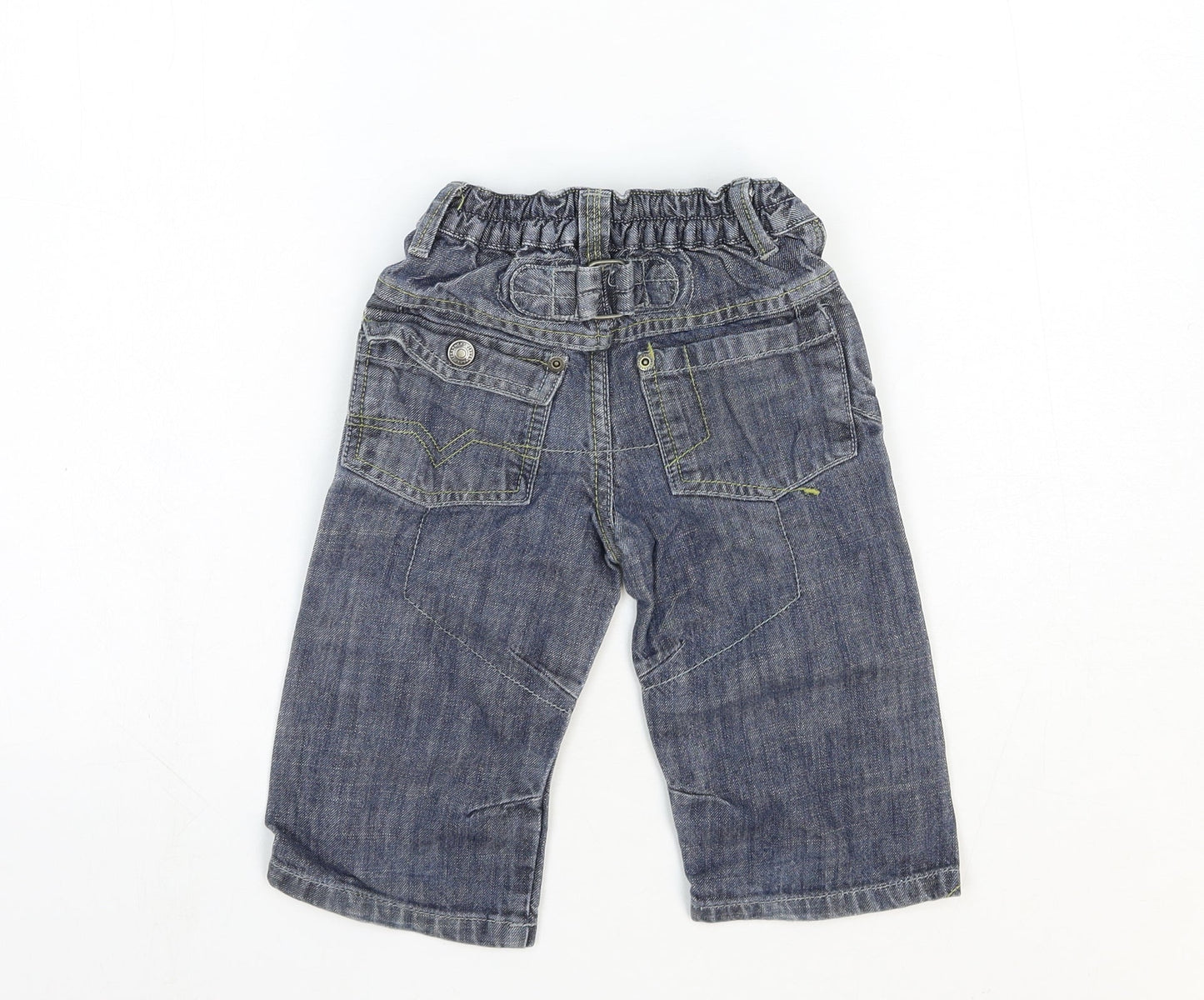 NEXT Boys Blue Cotton Jogger Jeans Size 18-24 Months L50 cm Snap