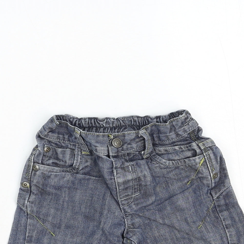 NEXT Boys Blue Cotton Jogger Jeans Size 18-24 Months L50 cm Snap
