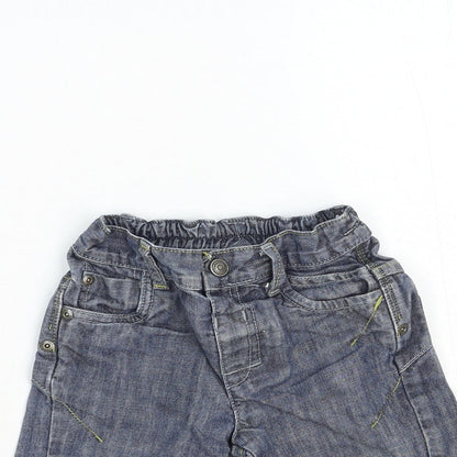 NEXT Boys Blue Cotton Jogger Jeans Size 18-24 Months L50 cm Snap