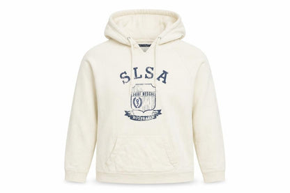 Between the flags Womens White Cotton Pullover Hoodie Size 10 Pullover - SLSA