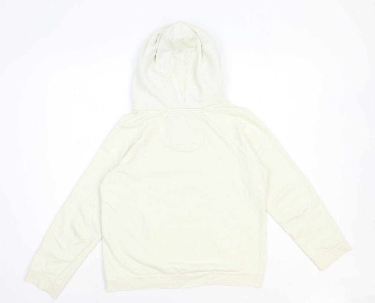 Between the flags Womens White Cotton Pullover Hoodie Size 10 Pullover - SLSA