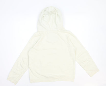 Between the flags Womens White Cotton Pullover Hoodie Size 10 Pullover - SLSA