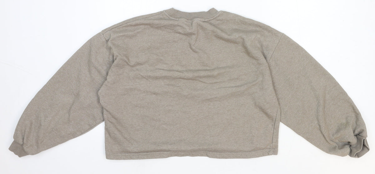 Primark Womens Brown Cotton Pullover Sweatshirt Size 6 Pullover - Cropped