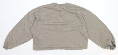 Primark Womens Brown Cotton Pullover Sweatshirt Size 6 Pullover - Cropped