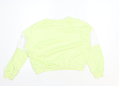 Marks and Spencer Girls Yellow Cotton Pullover Sweatshirt Size 10-11 Years Pullover