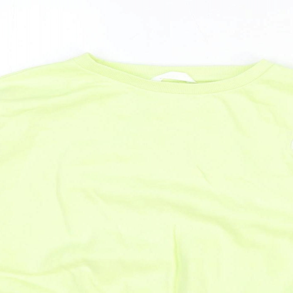 Marks and Spencer Girls Yellow Cotton Pullover Sweatshirt Size 10-11 Years Pullover