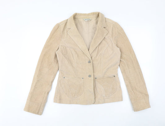 Womens UK Size 10 Moto Beige Jacket