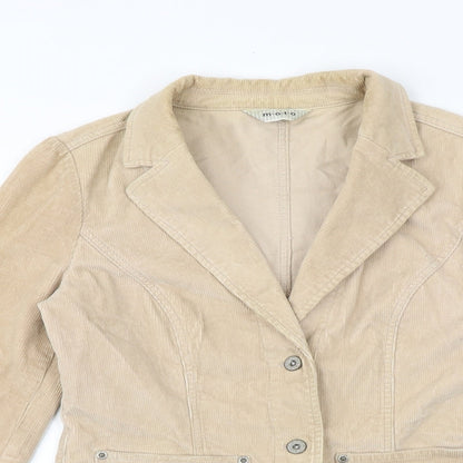 Womens UK Size 10 Moto Beige Jacket