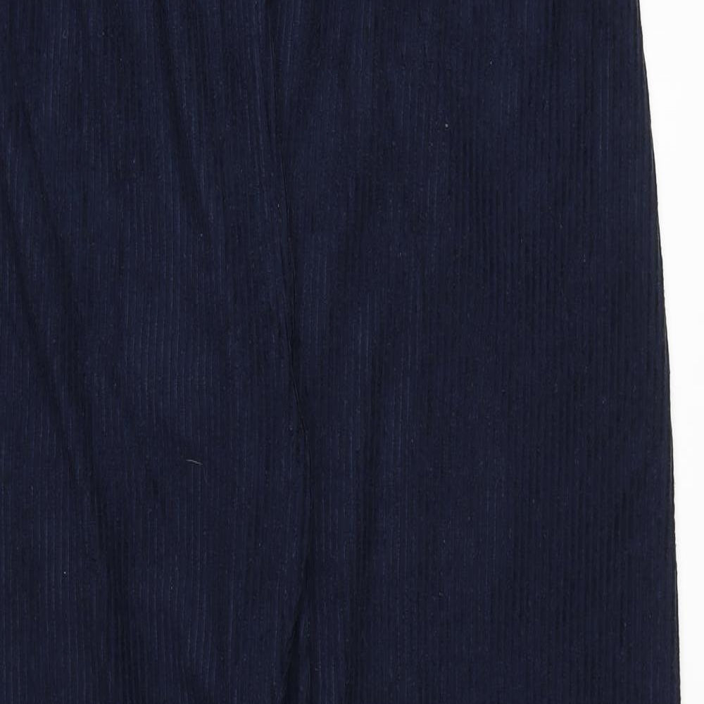 Cotton Traders Womens Blue Elastane Trousers Size 25 Regular