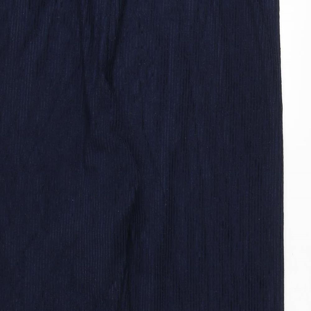 Cotton Traders Womens Blue Elastane Trousers Size 25 Regular