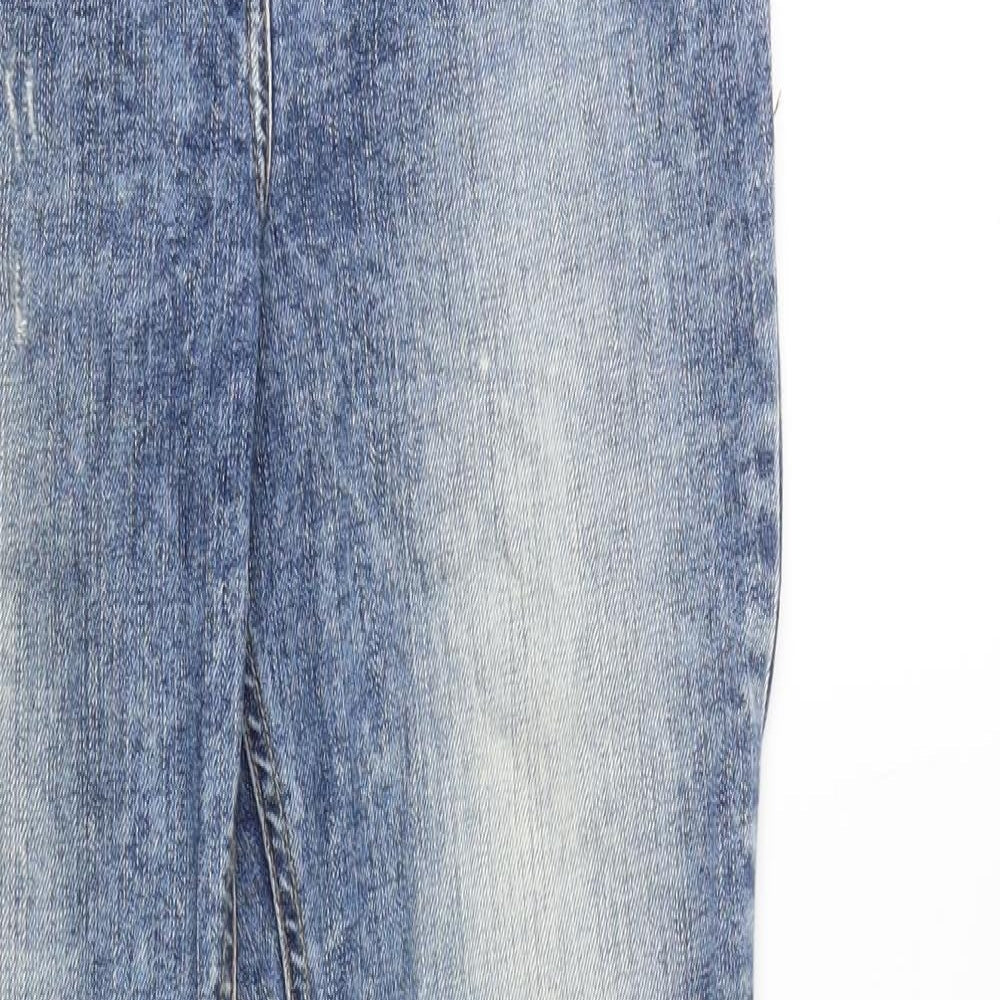 NEXT Womens Blue Cotton Skinny Jeans Size 6 Slim Zip