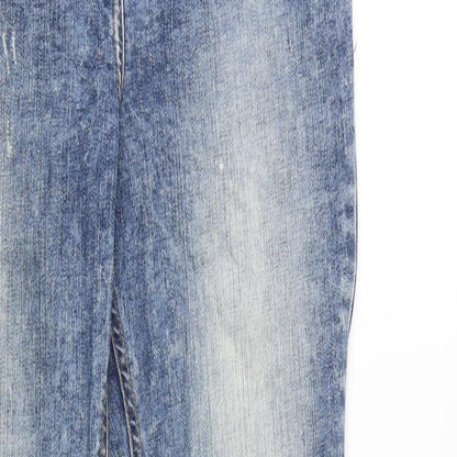 NEXT Womens Blue Cotton Skinny Jeans Size 6 Slim Zip
