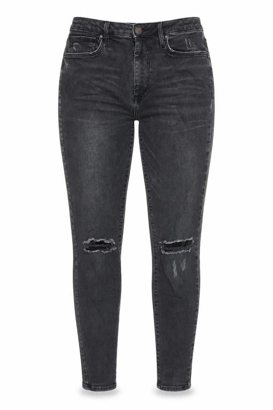 Forever 21 Womens Black Cotton Skinny Jeans Size 28 in Slim Zip