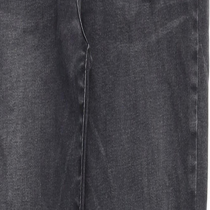FOREVER 21 Womens Black Cotton Skinny Jeans Size 28 in Slim Zip