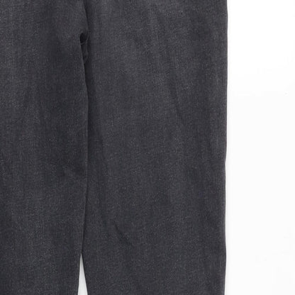 FOREVER 21 Womens Black Cotton Skinny Jeans Size 28 in Slim Zip