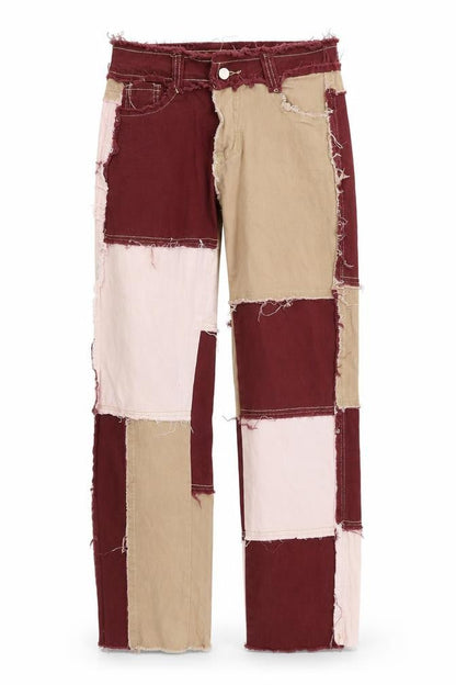 Womens UK Size S Preworn Regular Fit Straight Multicoloured Jeans