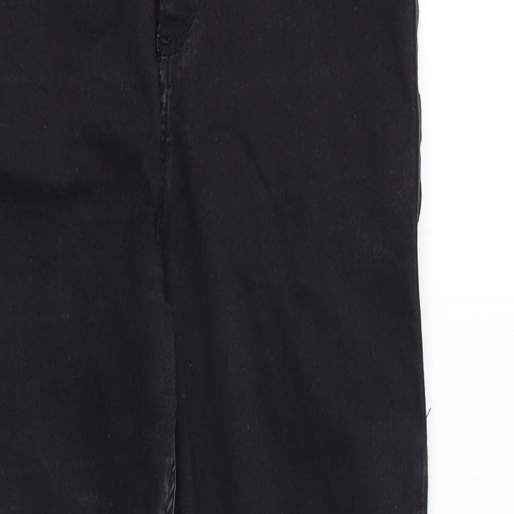 Topshop Womens Black Cotton Skinny Jeans Size 28 in Slim Zip