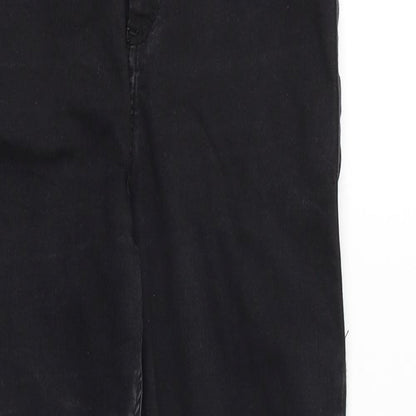 Topshop Womens Black Cotton Skinny Jeans Size 28 in Slim Zip