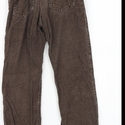 Old Navy Girls Brown 100% Cotton Straight Jeans Size 5 Years Regular Snap