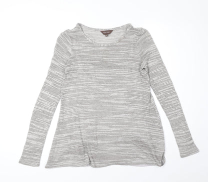 Womens UK Size 10 Phase Eight Grey Basic Blouse