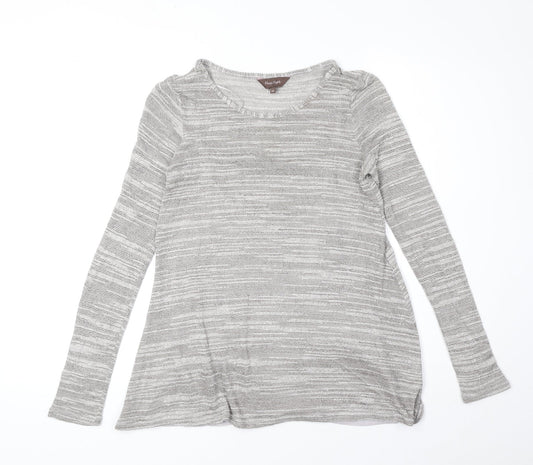 Womens UK Size 10 Phase Eight Grey Basic Blouse