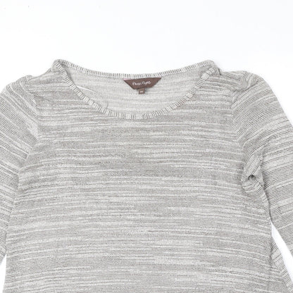 Womens UK Size 10 Phase Eight Grey Basic Blouse