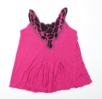 Womens UK Size 14 Marks and Spencer Pink Basic Tank