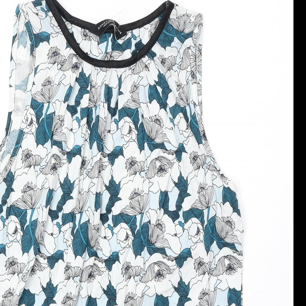 Womens UK Size 14 Dorothy Perkins Blue Basic Tank