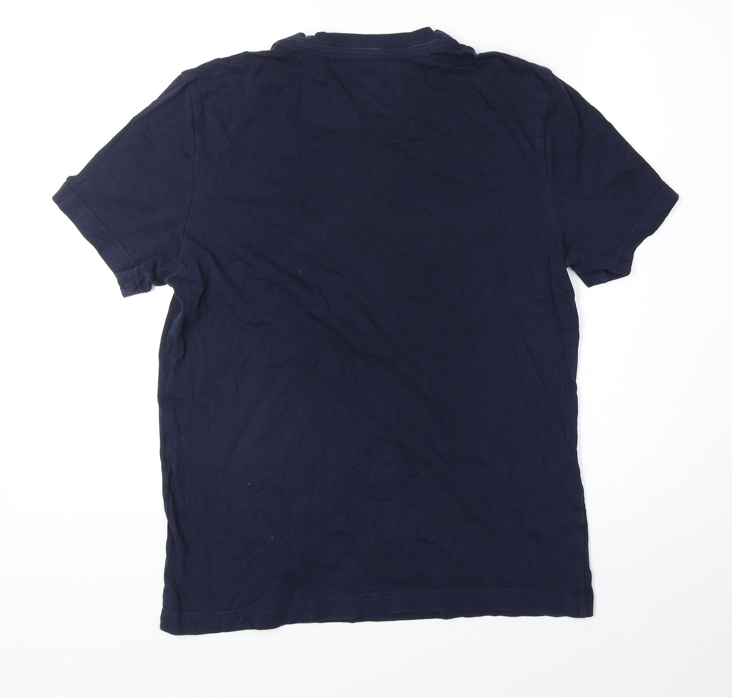 Reebok Mens Blue Polyester T-Shirt Size S Round Neck