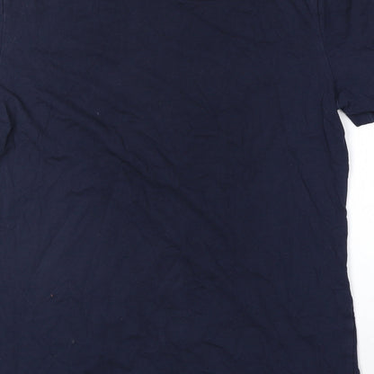 Reebok Mens Blue Polyester T-Shirt Size S Round Neck