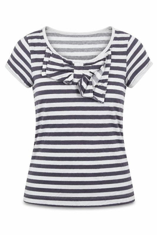 Womens UK Size XS Great Plains Blue Basic T-Shirt