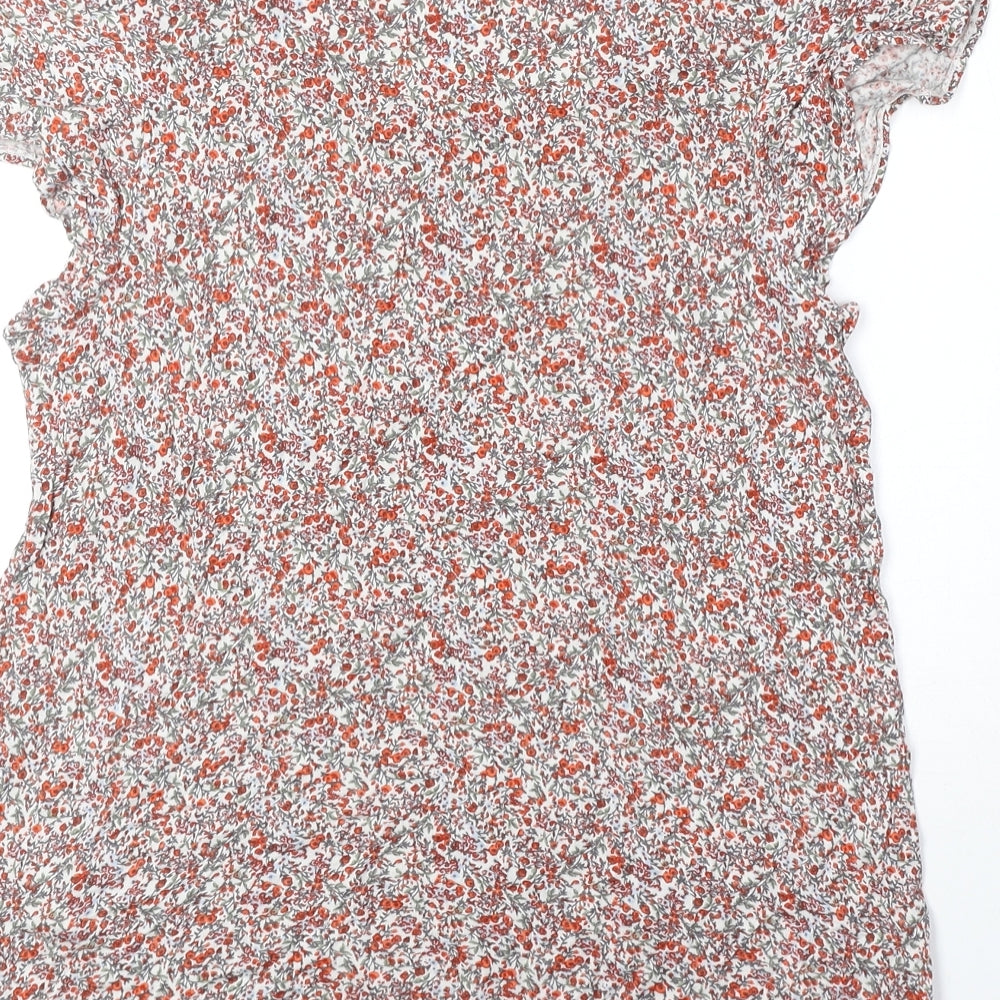 Womens UK Size S H&M Red Basic T-Shirt