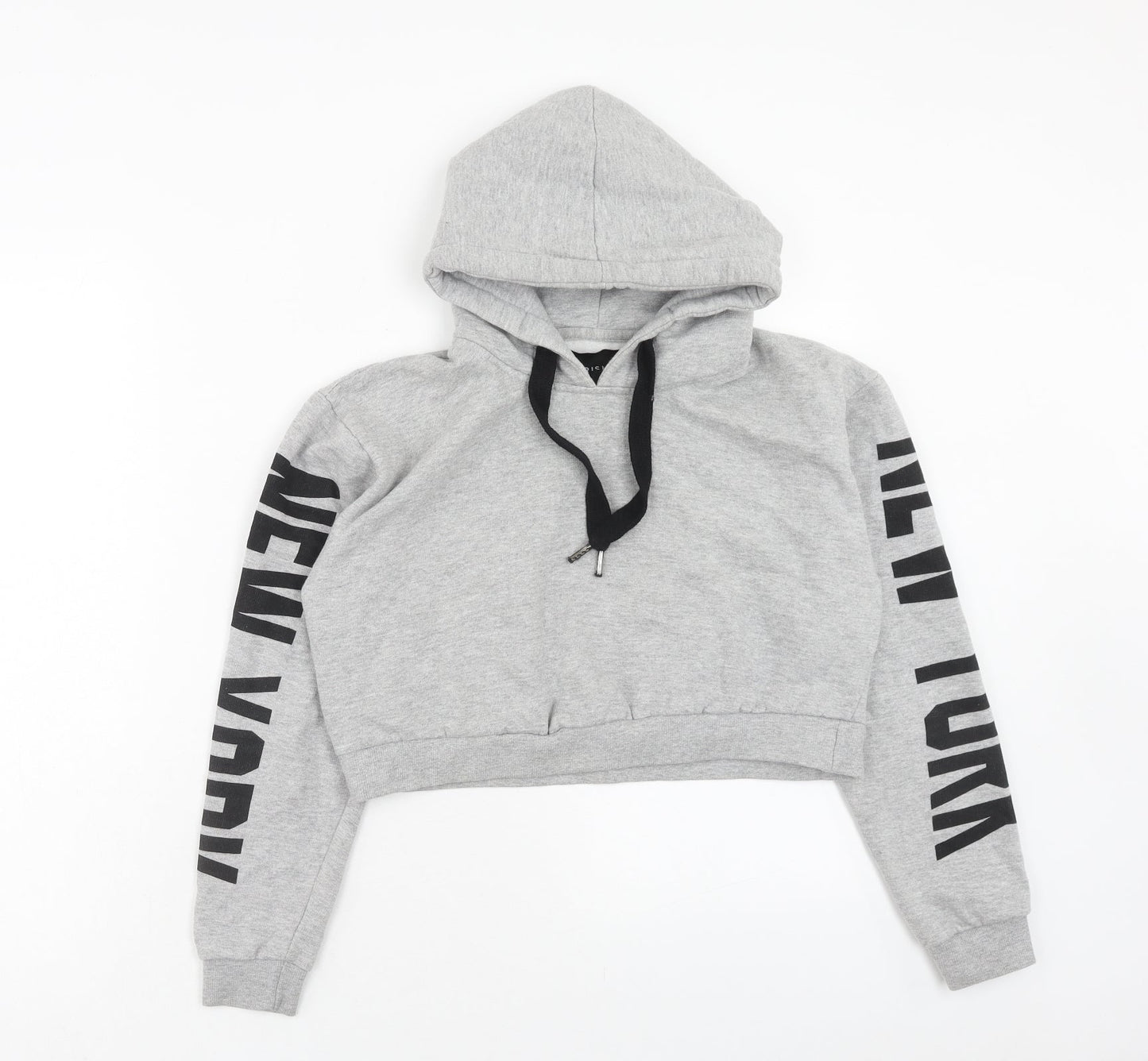 PARISIAN SIGNATURE Womens Grey Cotton Pullover Hoodie Size 10 Pullover