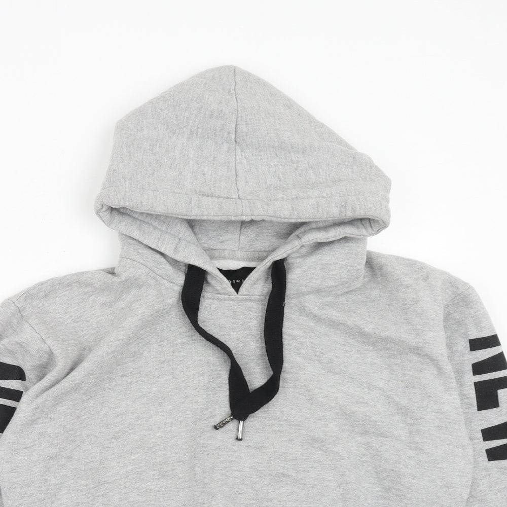 PARISIAN SIGNATURE Womens Grey Cotton Pullover Hoodie Size 10 Pullover