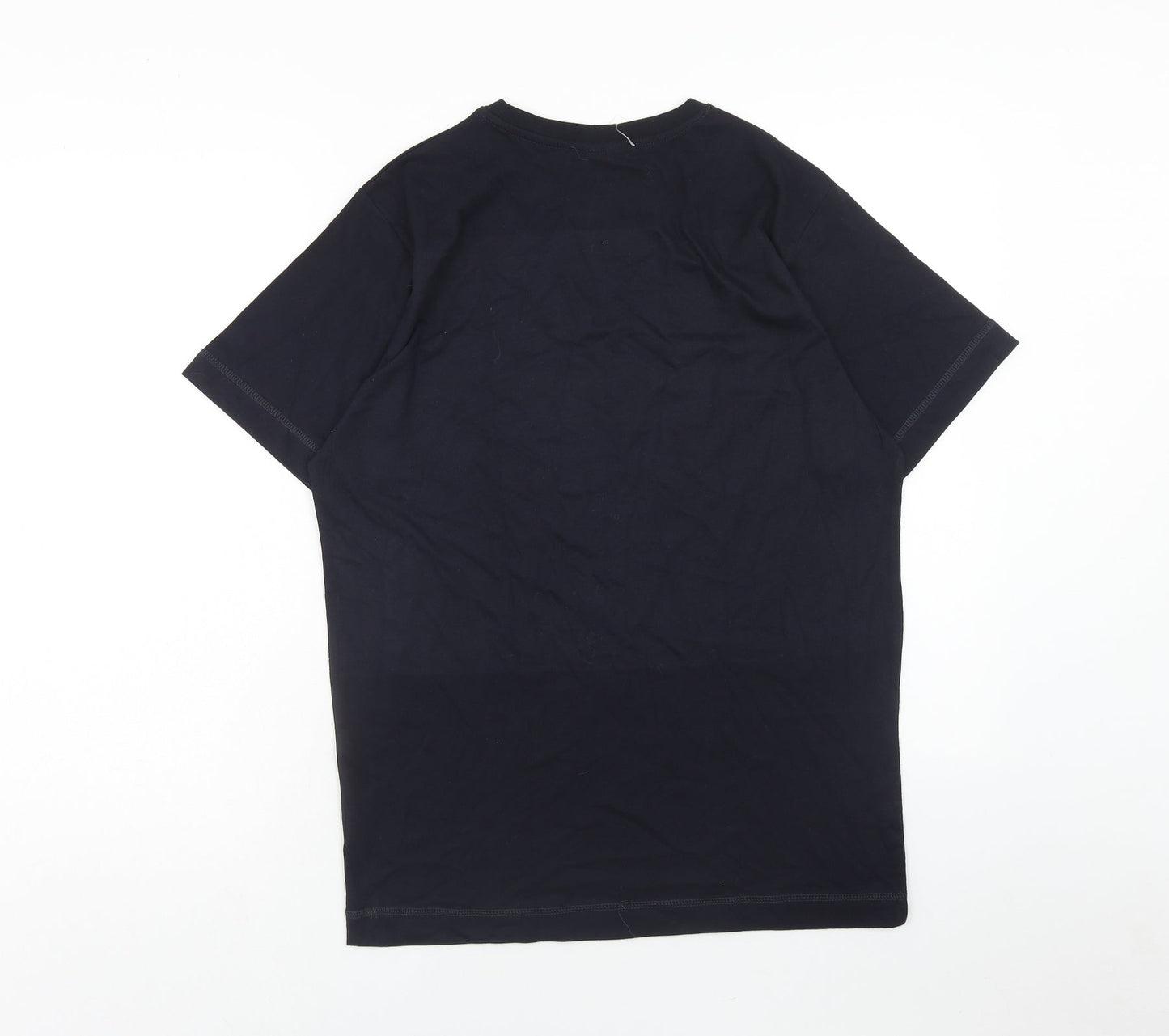 Da londra Womens Blue Cotton Basic T-Shirt Size M Round Neck - 2002 Birth Slogan