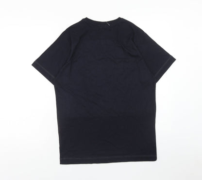 Da londra Womens Blue Cotton Basic T-Shirt Size M Round Neck - 2002 Birth Slogan