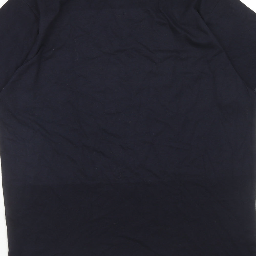 Da londra Womens Blue Cotton Basic T-Shirt Size M Round Neck - 2002 Birth Slogan