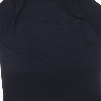 Da londra Womens Blue Cotton Basic T-Shirt Size M Round Neck - 2002 Birth Slogan