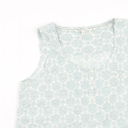 Womens UK Size 12 Preworn Green Basic Tank