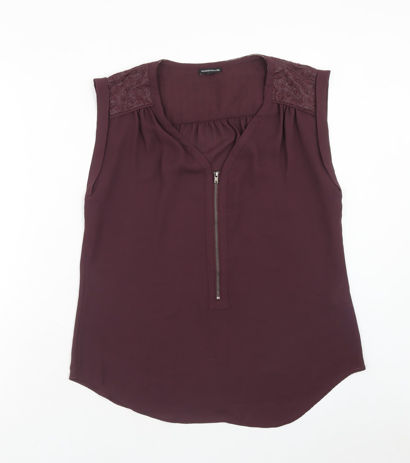 Womens UK Size 14 Warehouse Purple Basic Tank