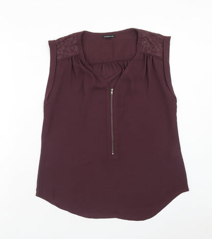 Womens UK Size 14 Warehouse Purple Basic Tank