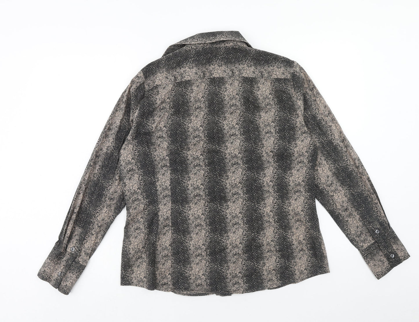 Womens UK Size 14 Marks and Spencer Brown Basic Button-Up