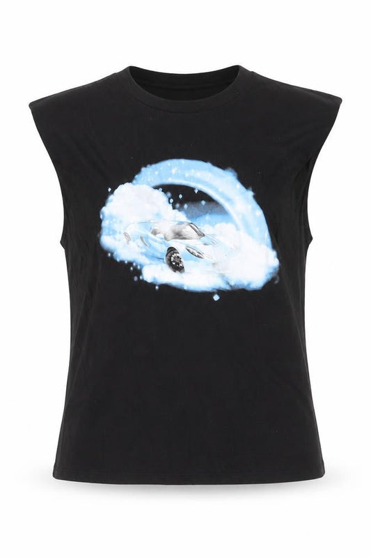 Womens UK Size XS H&M Black Cropped Tank