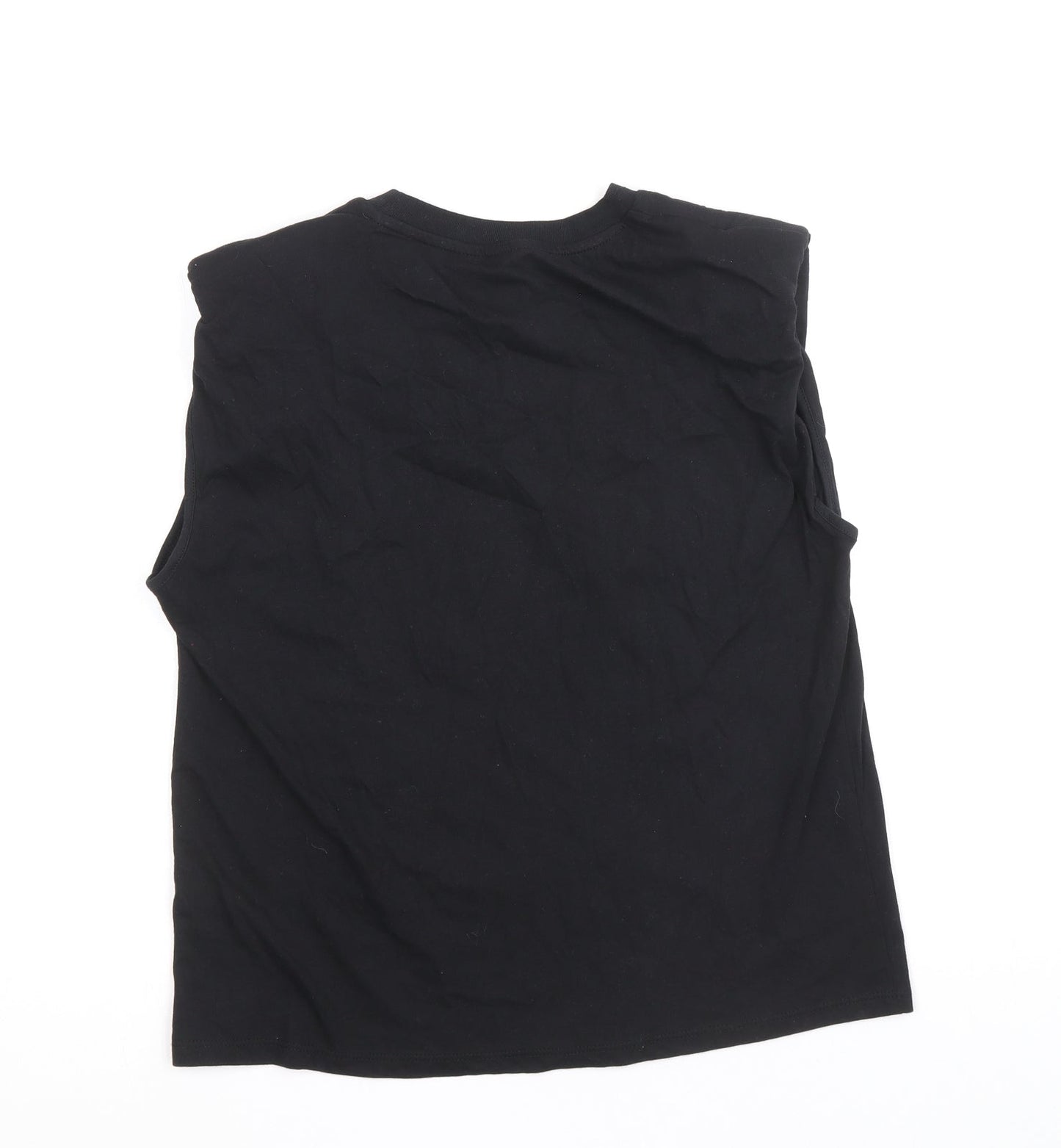 Womens UK Size XS H&M Black Cropped Tank